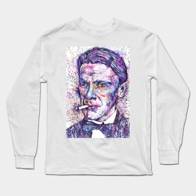 MIKHAIL BULGAKOV - watercolor portrait Long Sleeve T-Shirt by lautir